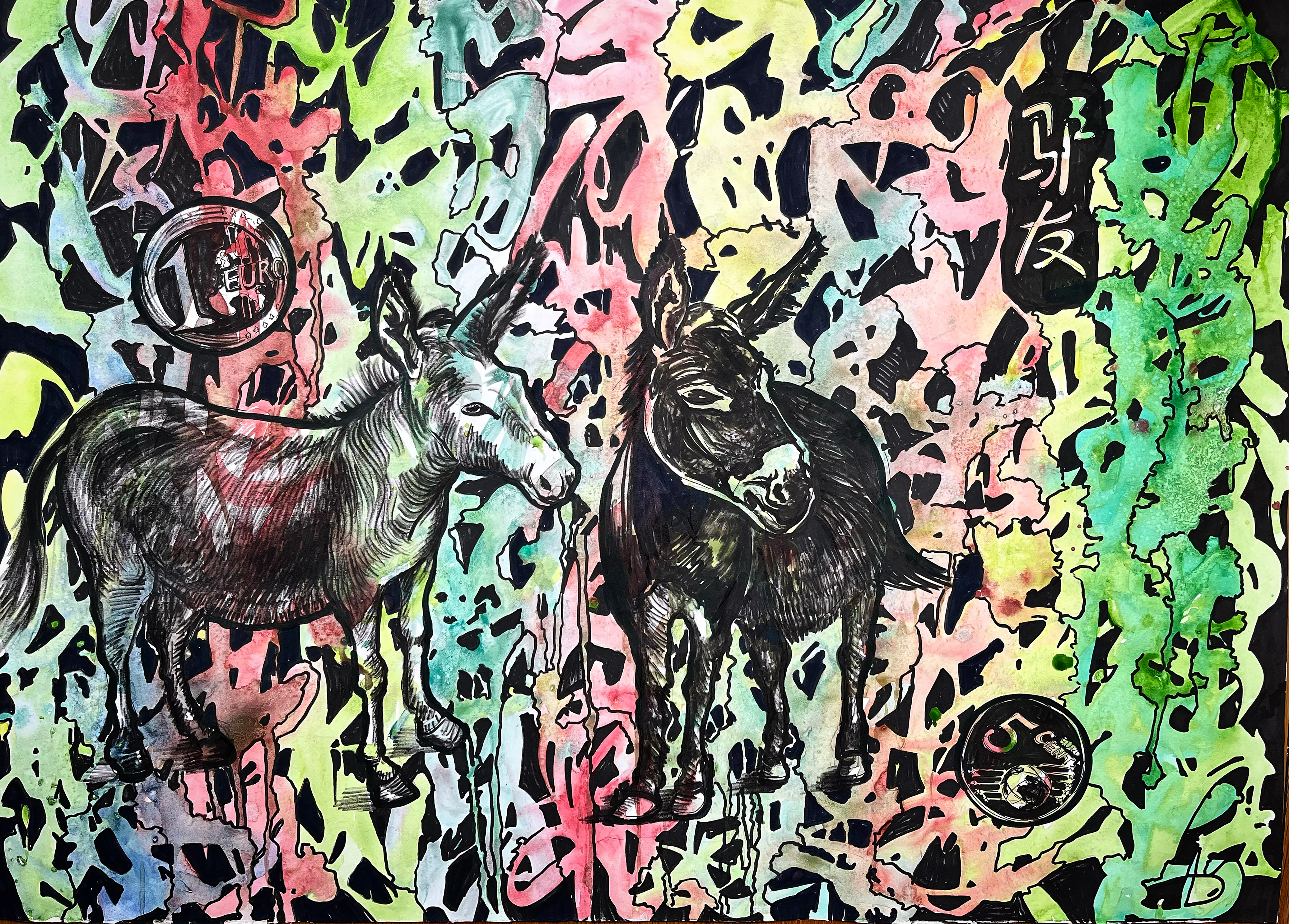 Drawing - Friends Made in France