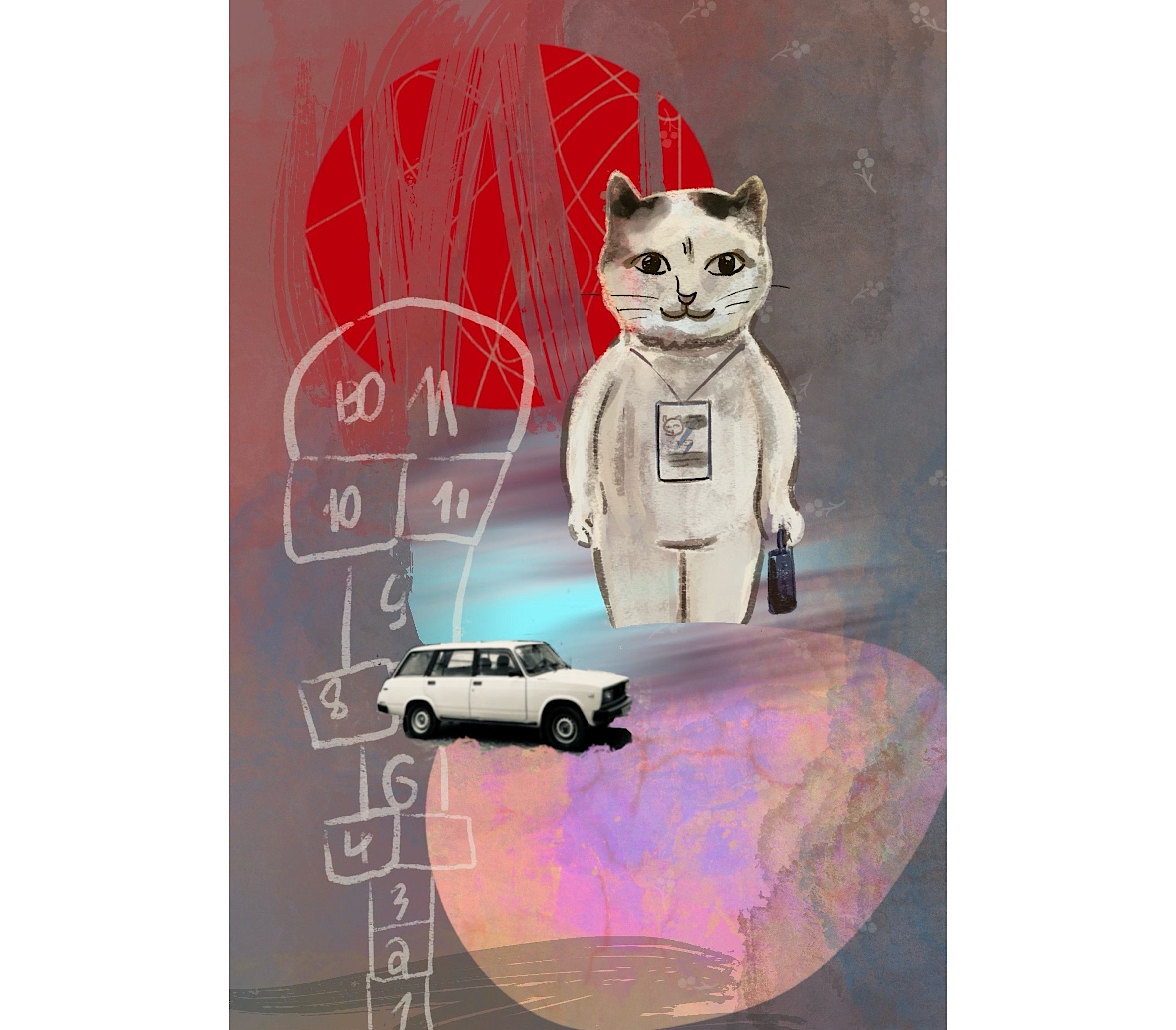 iPad Drawing - Yesterday's Commute