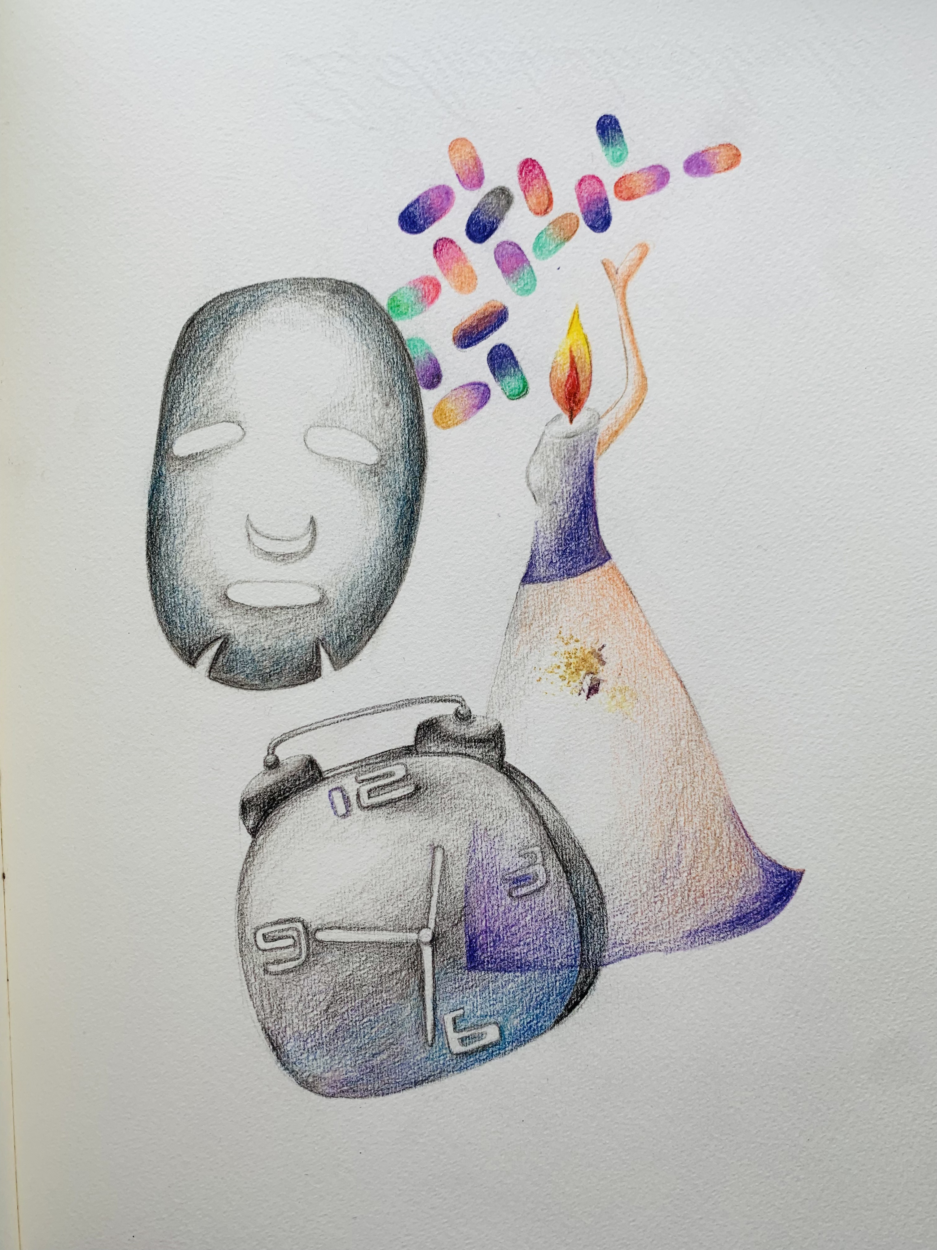 Drawing - Around the Clock