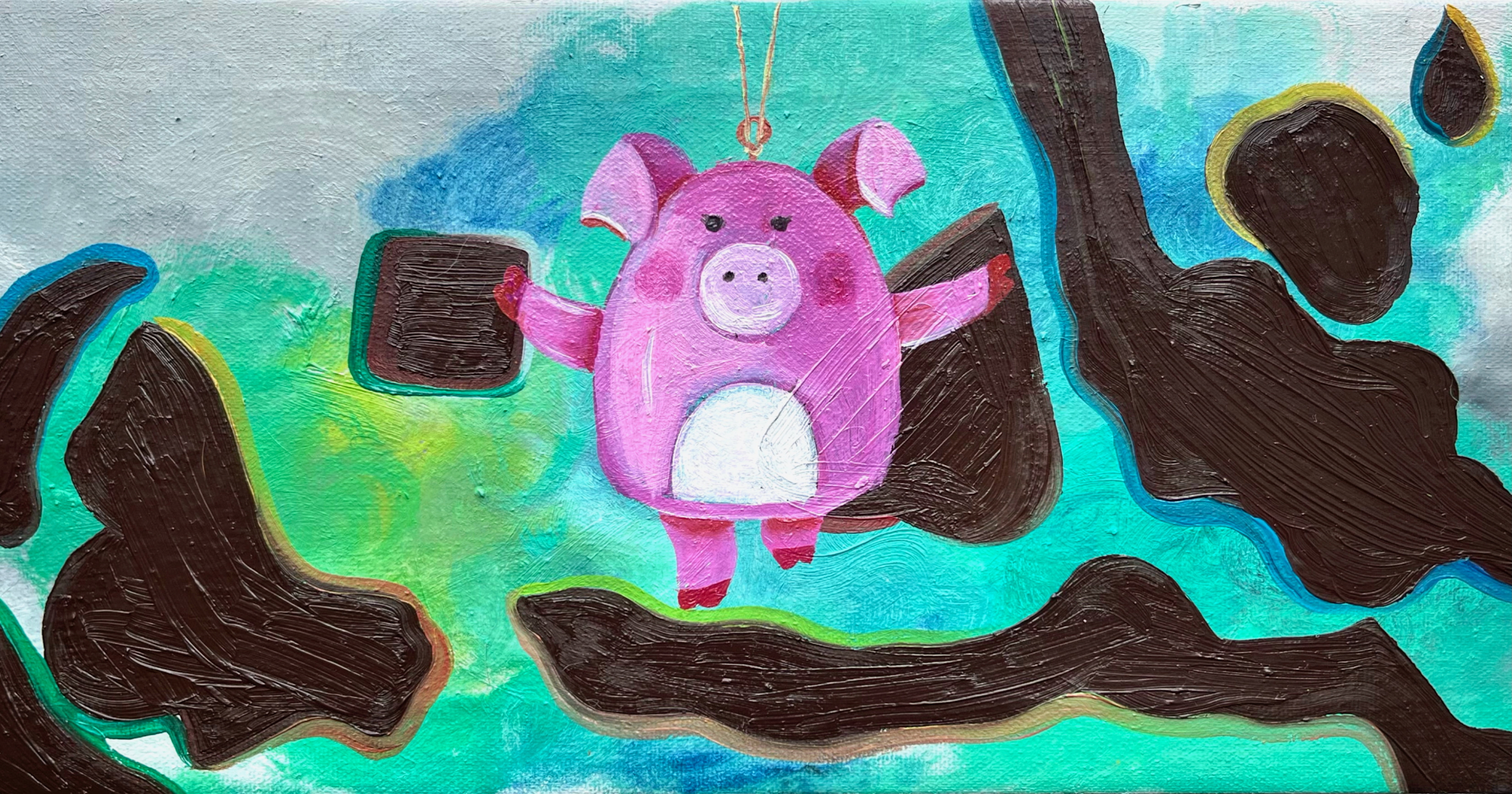 Painting - Pig Perfect - Oil on Canvas