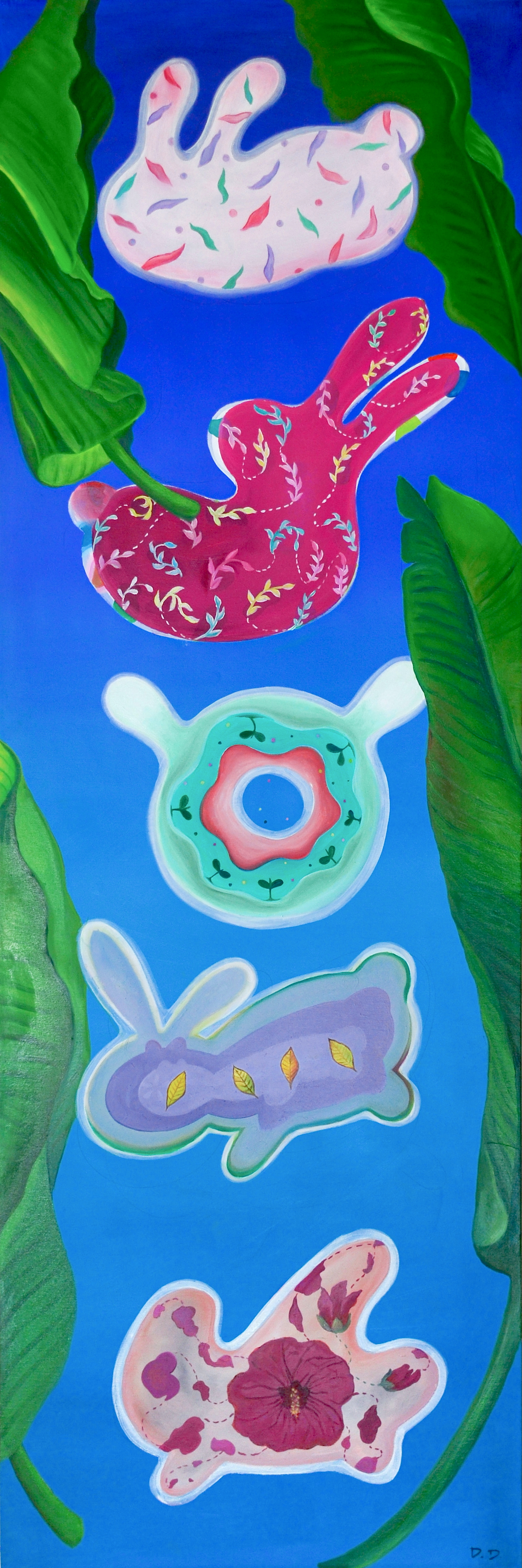 Painting - Young Rabbit Dreams Into A New Self