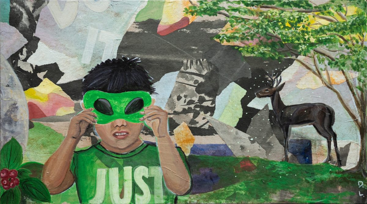 Age of Innocence, Mixed Media and Rice Paper on Board, 2025